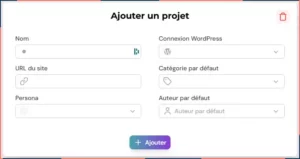 WISEWAND AJOUTER UN PROJET